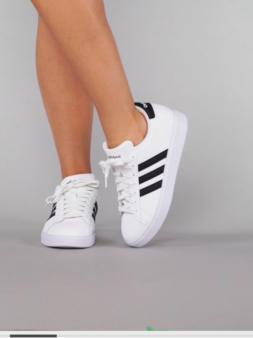 Adidas Women's Grand Court 2.0 White and Black Sneaker